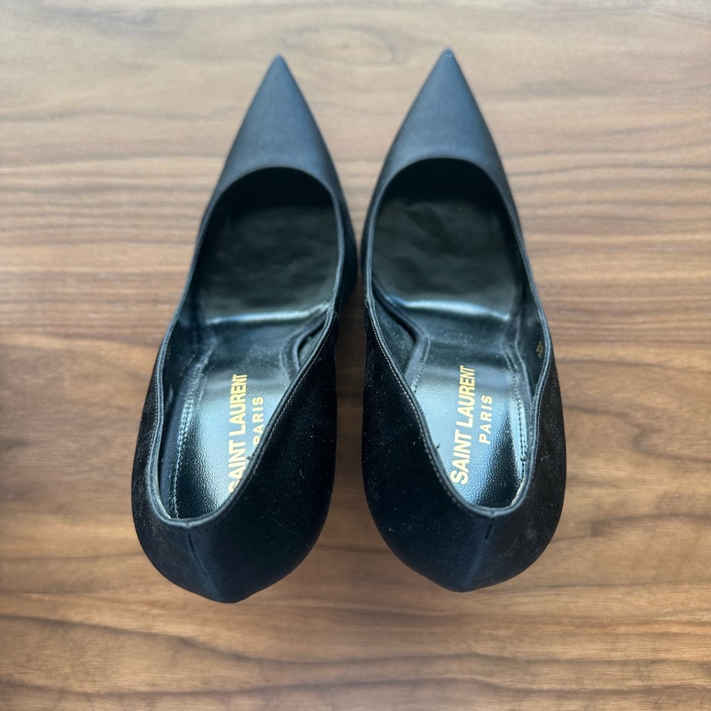 Saint Laurent Instinct 110mm Pumps (black satin) - Picture 3 of 6